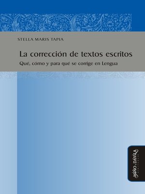 cover image of La corrección de textos escritos